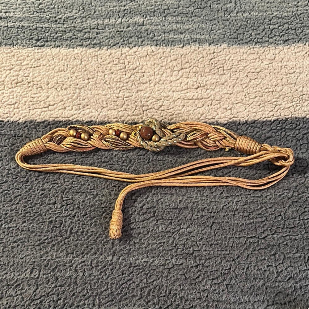Braided Tan Women's Belt